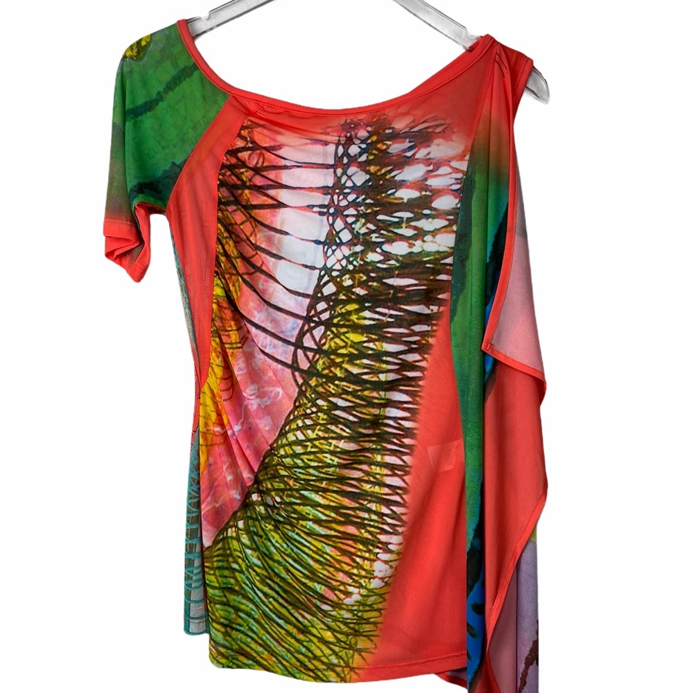Save The Queen mesh sheer stretch top M - Picture 2 of 11